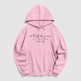 thumbnail image 2 of WZXFASHION Chandail à Capuchon pour Femmes à Manches Longues avec Poche, Imprimé de Lettres « Maff Caff », Rabais de 50 % Liquidation, Chandail Léger à Enfiler, 2 of 5