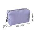 thumbnail image 3 of Woven Cosmetic Pouch, Travel Wash Bag, Makeup Brush Organizer, Spacious Zipper Interior and Lightweight Compact Size for Travel Luggage, Home Vanity, and Gym Locker., 3 of 8
