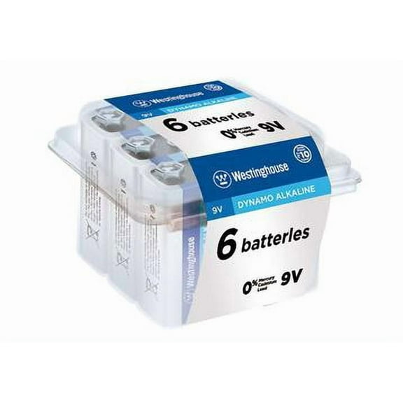 9V Dynamo Alkaline Batteries 6 Pack