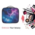 thumbnail image 6 of FORMRS Travel Makeup Bag Large Capacity Train Case Cosmetic Organizer with Adjustable Dividers, Galaxy Pattern, 6 of 8
