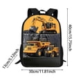 thumbnail image 4 of Construction Truck Pattern Backpack Customizable Assembly Car Casual Bag Lightweight Polyester Daypack for Sports School Outdoor Trips, 4 of 8