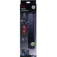 thumbnail image 6 of GENERAL ELECTRIC Pro 6-Outlet Power Strip Surge Protector, 4ft. Cord, Black - 37051, 6 of 8