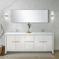 thumbnail image 5 of Lafarre 80 in W White Double Bath Vanity, White Quartz Top and Brushed Nickel Faucet Set, 5 of 6