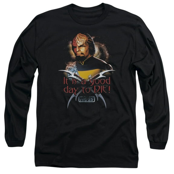 Star Trek Good Day To Die Long Sleeve Adult 18/1 T-Shirt Black