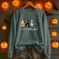 thumbnail image 4 of Spooky Season Halloween Sweatshirts for Women 2025 Crewneck Funny Goose Ghost Graphic Sweatshirt Pullover Tops, 4 of 6