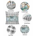 thumbnail image 5 of Fall Throw Pillow Covers&nbsp;12x20 Inch Set of 2 Green Eucalyptus Leaf Pumpkin Decorative Pillow Covers Black Plaid Cushion Cover Pillowcase for Sofa Couch Bed Home Decor, 5 of 9