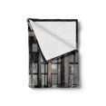thumbnail image 2 of Industrial Soft Flannel Fleece Throw Blanket, Creepy Dark Interior of a Derelict Workplace Blight Aged Warehouse Door Image, Cozy Plush for Indoor and Outdoor Use, 70" x 90", Multicolor, by Ambesonne, 2 of 6
