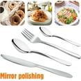 thumbnail image 3 of 24 Piece Silverware Set, Stainless Steel Knife Fork Spoon Set, Mirror Polished Cutlery Set Service for 6, Flatware Set Tableware Utensil Set for Home Restaurant Party (Dishwasher Safe), 3 of 8
