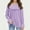 Purple, variant on Girls Oversized Long Sleeve Shirts Kids Fashion Crewneck Tunic Tops Tees 5-13 Years Black 5-6 Years