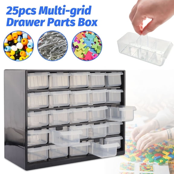 AIRKOUL 25 Drawer Plastic Drawer Storage Cabinet for Garage Organization Makeup Organizer
