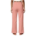 thumbnail image 6 of Women's Pants Casual Drawstring Elastic High Waist Solid Color Multi-Pocket Fitness Sports Work Pants, 6 of 7
