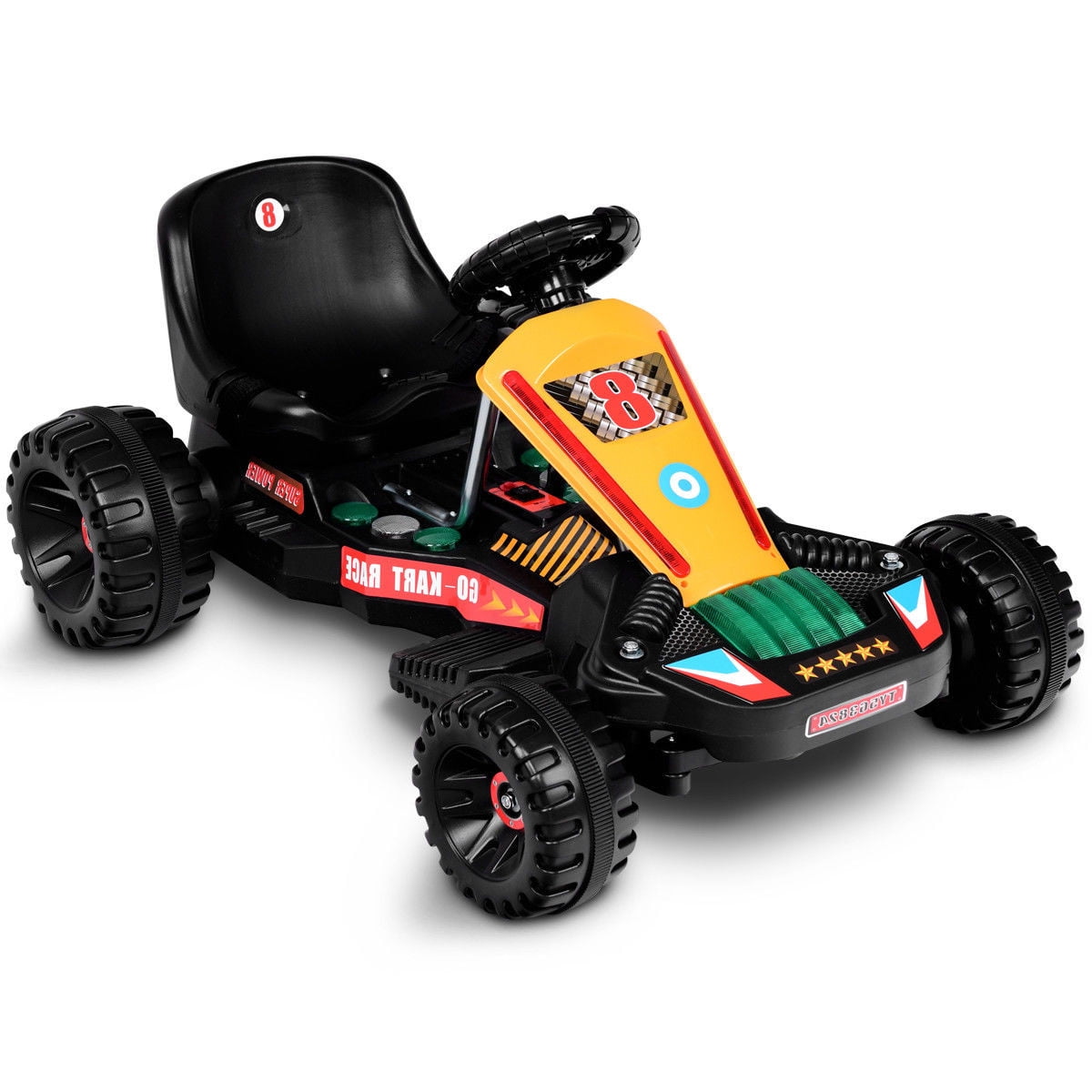 Gymax Go Kart Kids Ride On Car Electric Ed 4 Wheel Racer Buggy Gymax Go Kart Kids Ride On Car Electric Ed 4 Wheel Racer Buggy Toy