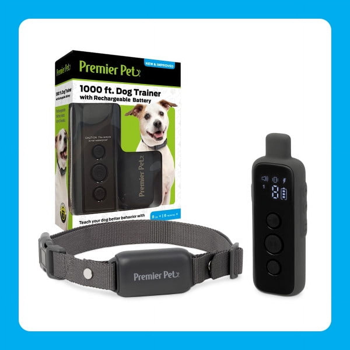 Premier Pet Safe Shock Collar 400 Yard Dog Training System with Tone Beep and 8 Levels of Static Rechargeable Walmart