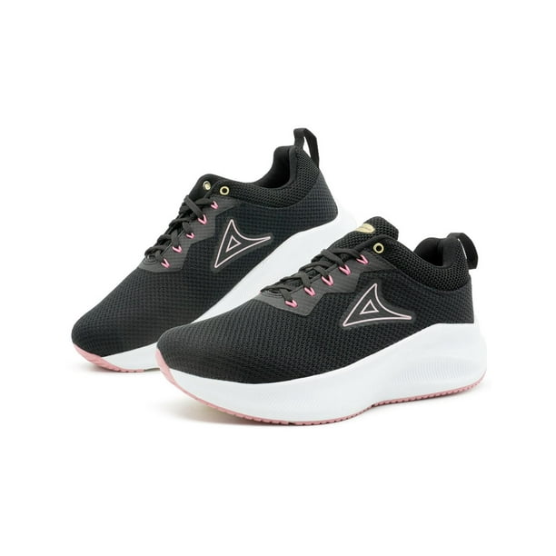 Tenis Running Pirma Para Mujer Suela Eva Color Negro/Rosa 23