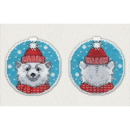 UPC: 4680021530340 | Plastic Canvas Christmas Bear 1150 Counted Cross Stitch Kit