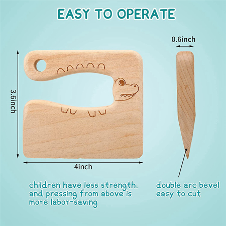 

4 Pieces Wooden Kids Knife for Cooking Children s Safe Knives Wooden Kids Knife for Cooking and Cutting Veggies Fruits