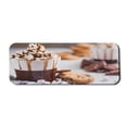thumbnail image 1 of Chocolate Computer Mouse Pad, Messy Cup with Hot Chocolate Whipped Cream Marshmallows Chocolate Chip Cookies, Rectangle Non-Slip Rubber Mousepad Large, 31" x 12" Gaming Size, Multicolor, by Ambesonne, 1 of 2
