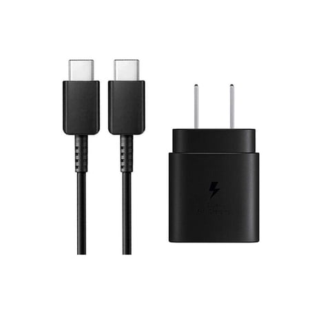 LG V30S USB-C Super Fast Charging 25W PD Wall Charger with Type-C USB Cable - Black