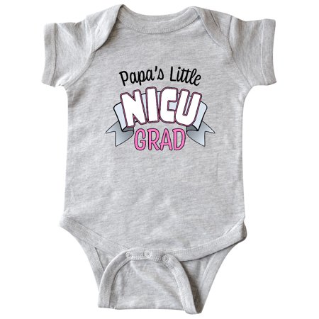 

Inktastic Papa s Little Nicu Grad in Pink with Banner Gift Baby Boy or Baby Girl Bodysuit