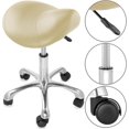 thumbnail image 3 of PetFurnishn Professional Ergonomic Saddle Stool, Cream - Adjustable Hydraulic Seat, Rolling Spa Salon, Massage, and Medical Office Chair with Swivel Wheels, 3 of 7