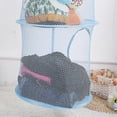 thumbnail image 4 of Blue 4-Layer Mesh Foldable Toy Storage Shelf for Children, 4 of 5