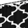 thumbnail image 3 of Black and White Geometric Lattice Pattern Shower Curtain 72"x84" ,Bathroom Decorative Shower Curtains Set with 12 Hooks,Modern Waterproof Washable Shower Curtain, 3 of 6