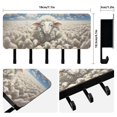 thumbnail image 2 of Sheeps Sky Clouds Mail Holder Organizer Wall Mount with Shelf Key Holder Key Rack with 5 Key Hooks for Wall Decorative, 2 of 6