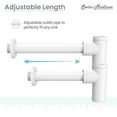 thumbnail image 3 of Bottle Trap Drain, Matte White, 3 of 6