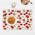 thumbnail image 6 of Cherry Leaf Heat Resistant Placemats Set of 4, 18×12 Inches Place mats for Kitchen Dining Table, Washable Table Mats for Wedding, Birthday, Party Decoration, 6 of 6