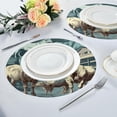 thumbnail image 6 of Farm Animals Round Placemats Washable Placemats Non-Slip Heat-Resistant Table Place Mats for Dining Kitchen Holiday Party Table 15.4"-4PCS Home Decor, 6 of 7