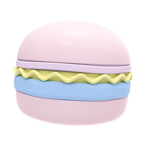 Hamburguesa Tazón de perro de alimentación lenta para gatos y perros pequeños Practicantes accesorios de mascotas antiestructantes tazones de gato 5 Rosa
