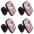 thumbnail image 2 of 4 Pcs Square Cabinet Handle Cupboard Knob Drawer Pulls Handle Rose Stripes Drawer Knobs with Screws Furniture Decoration, 2 of 7
