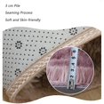 thumbnail image 4 of 3 Piece Bathroom Rug Set Includes Bath Rug, Contour Mat and Toilet Lid Cover, Machine Washable, Super Soft Microfiber & Non Slip Bath Rugs with Rubber Backing Solid (Khaki), 4 of 5