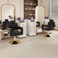 thumbnail image 2 of CQSXDA Black Professional Hydraulic Barber Chair with Reclining Backrest, 360° Swivel, and Adjustable Height for Salons, 2 of 17
