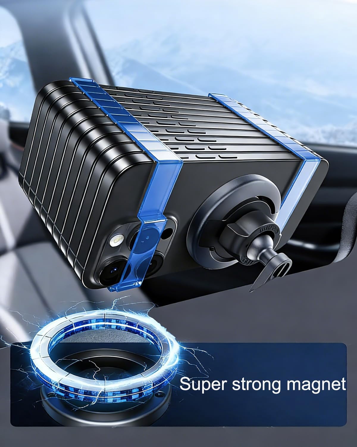2026 Latest Extension arm for Honda Civic Magnetic Phone Mount Adjustable & Custom Fit 360° Rotation One-Hand Operation 11th Civic Phone Holder 2022-2026 Civic Accessories