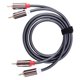 thumbnail image 3 of 5X Rexlis 2 Rca Una 2 Rca Macho Una Macho Cable de Audio de Alta Fidelidad Ofc Av Cable de Altavoz 1M, 3 of 4
