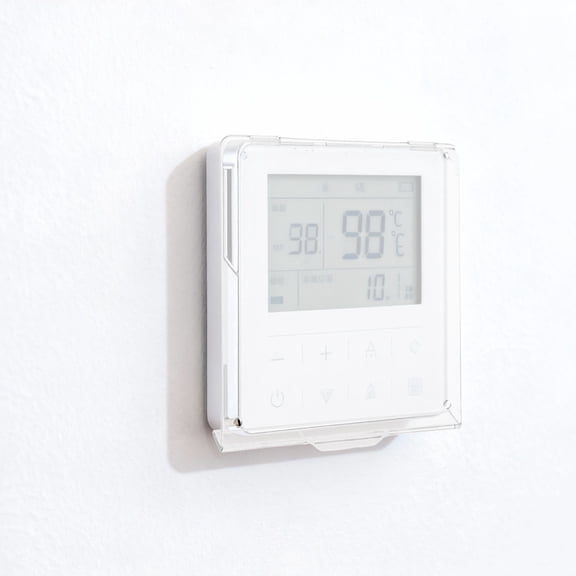 DEEPCRAFF 2Pcs Clear Thermostat Protective Cover with Adhesive for Indoor Air Conditioners