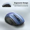 thumbnail image 4 of TECKNET Wireless Mouse (BT5.0/3.0 & 2.4G) Rechargeable 4800 DPI Silent USB A & Bluetooth Mouse 6 Buttons, Wide Compatibility - Blue, 4 of 8