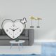 thumbnail image 2 of Reloj De Pared Acrílico En Forma De Corazón Con Movimiento Silencioso Y Modernas Estatuas De Pájaros De Madera Para Decoración Creativa De Salas De Estudio, Cafeterías, Oficinas,, 2 of 8