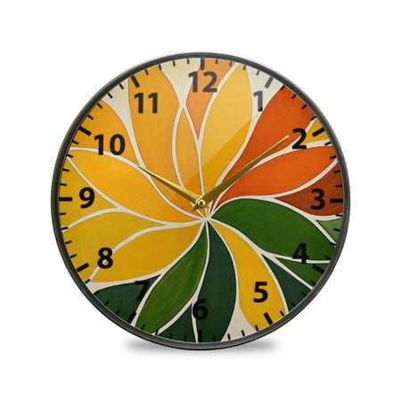 Kaleidoscope Pattern Wall Clock Modern Decor Acrylic Clock Golden Hands 9.5in