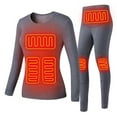 thumbnail image 1 of Ploreser Men's Women Heated Thermal Underwear Set, USB Electric Thermal Underwear, Warm Base Layer Top & Pants (10000mAH Power Supply Optional) For Christmas Gifts, 1 of 10