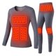 thumbnail image 1 of Men Women Heated Underwear Top with Pants Set Washable USB Charging Electric Thermal Heating Insulated Clothes with 3 Level Temperature Setting Cold-Proof Underwear Outdoor Winter Heating, 1 of 5