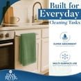 thumbnail image 4 of Dan River Cotton Absorbent Reusable Cleaning Bar Mop Kitchen Towels, Pack of 12, Green, 16x19 In, 4 of 9
