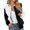 Black, variant on Patchwork Color Block Cropped Jacket for Women, Full Zip Stand Collar, Trendy Streetwear Fashion Outerwear, 1 Piece, XS-6XL, Plus Size Friendly