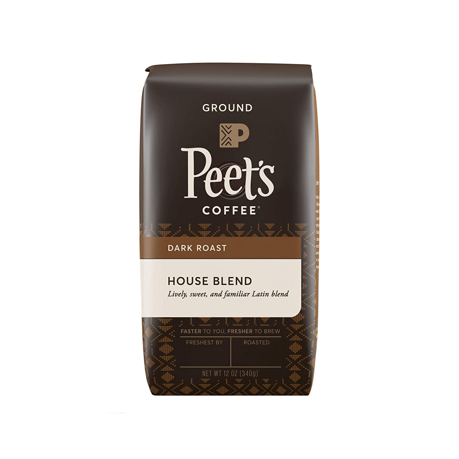 Peets Coffee House Blend, Dark Roast Ground Coffee, 12 oz