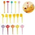thumbnail image 5 of 4//5/10/20pcs Christma Banana Fruit Fork Food Grade Plastic Cartoon Kid Ca Fruit Toothpick Bento Lunch Bento Decoration, 5 of 7