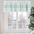 thumbnail image 5 of Aqua White Valances for Windows, 42 x 18in, Stripe Rod Pocket Kitchen Valance Curtain Light Filtering Window Treatments for Living Room Bedroom, 1 Panel, 5 of 7