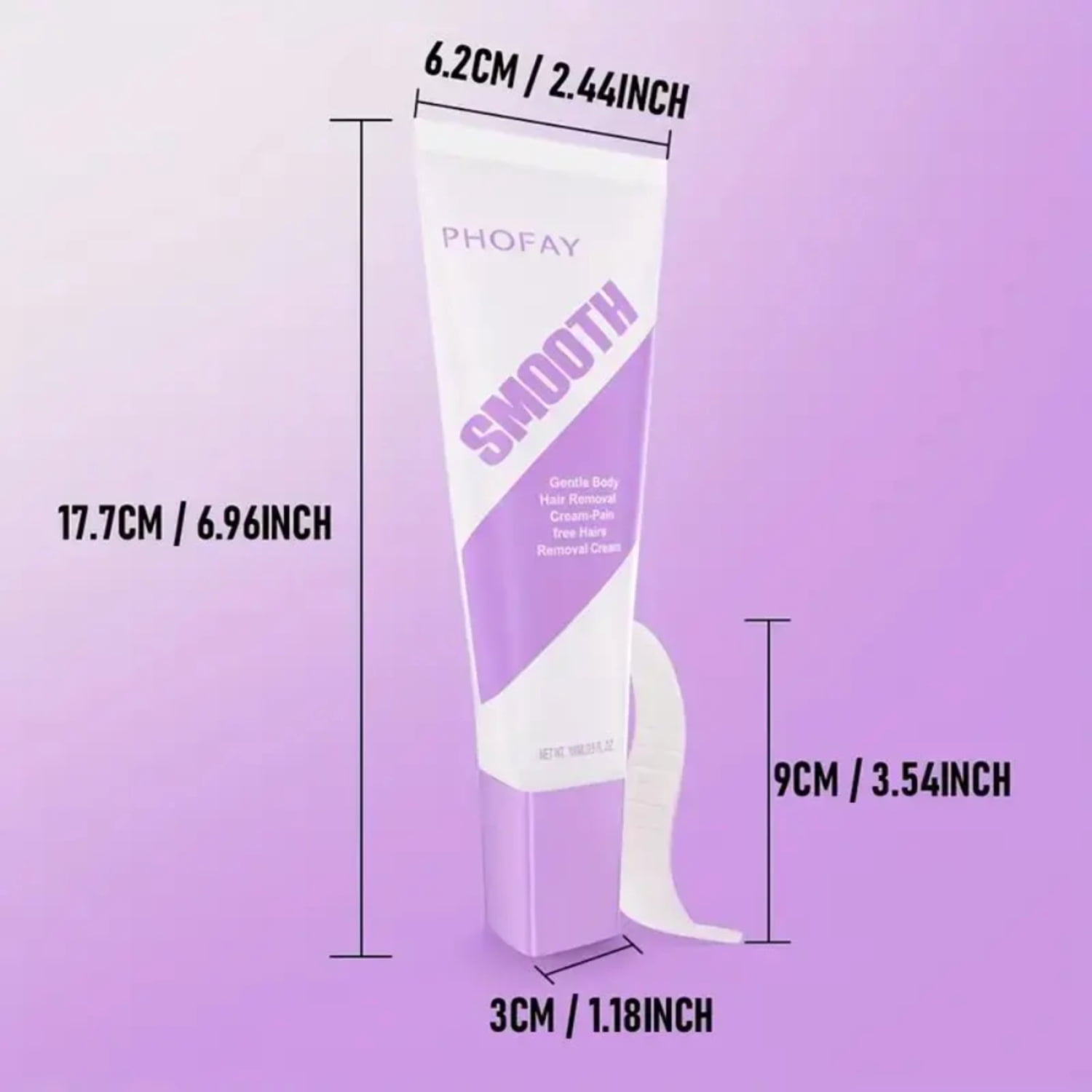 PHOFAY Hair Removal Cream, Gentle Body Hair Remover Cream for Smooth, Soft-Looking Skin, Easy At-Home Hair Removal
