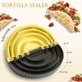 thumbnail image 4 of Tortilla Sealer with Detachable Molds (6", 8", 10") | 3-in-1 Crimper for Homemade Quesadillas, Tacos, Calzones and Burritos– Dishwasher Safe, BPA-Free Kitchen Tool, 4 of 8