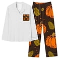 thumbnail image 2 of WILLBEST Vêtements d'Automne pour Femmes Ensemble Imprimé Tendance 2024 / Pyjamas Confortables pour Festif Patalon Noir, 2 of 5